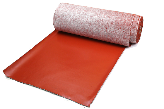 3.0m m texturizaron la capa roja del silicón del paño incombustible de la fibra de vidrio