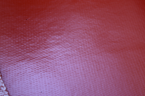 3.0m m texturizaron la capa roja del silicón del paño incombustible de la fibra de vidrio
