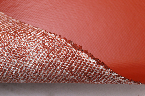 3.0m m texturizaron la capa roja del silicón del paño incombustible de la fibra de vidrio