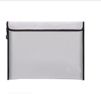 Prenda impermeable incombustible de las bolsas el 13.4x9.8in del documento del bolso incombustible de plata grande del fichero