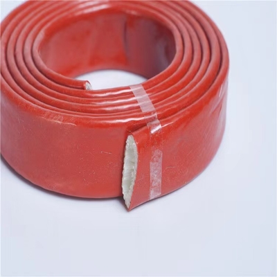 Manga del cable del silicón de la fibra de vidrio revestida da alta temperatura del silicón que envuelve