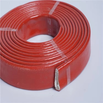 Manga del cable del silicón de la fibra de vidrio revestida da alta temperatura del silicón que envuelve
