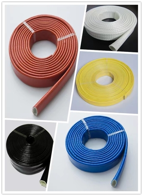 Fibra de vidrio resistente al fuego que envuelve las sustancias químicas corrosivas antis cubiertas con goma de silicona