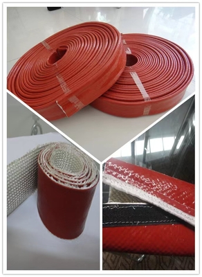 Fibra de vidrio da alta temperatura de la protección trenzada con la goma de silicona cubierta