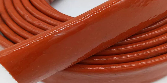 El silicón cubrió el escudo térmico de alta temperatura del aislamiento del extractor de la manga del alambre de la fibra de vidrio