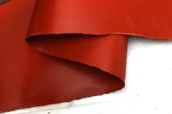 Prenda impermeable incombustible de soldadura del paño revestido de la fibra de vidrio del silicón de la cortina