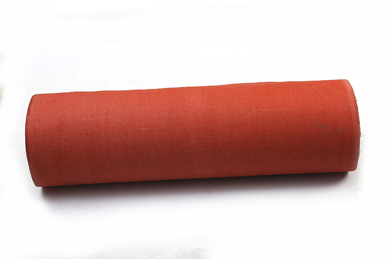 Paño revestido de la fibra de vidrio del silicón rojo para el rollo incombustible de la tela de la junta de dilatación