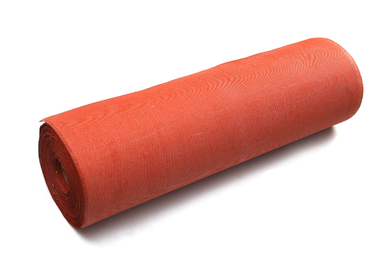 Paño revestido de la fibra de vidrio del silicón rojo para el rollo incombustible de la tela de la junta de dilatación