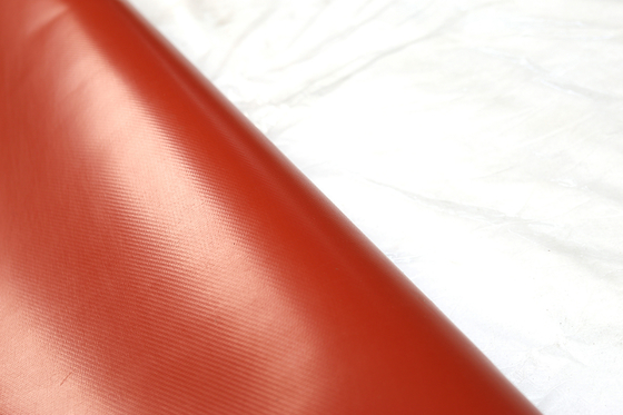 Paño revestido de la fibra de vidrio del silicón rojo para el rollo incombustible de la tela de la junta de dilatación